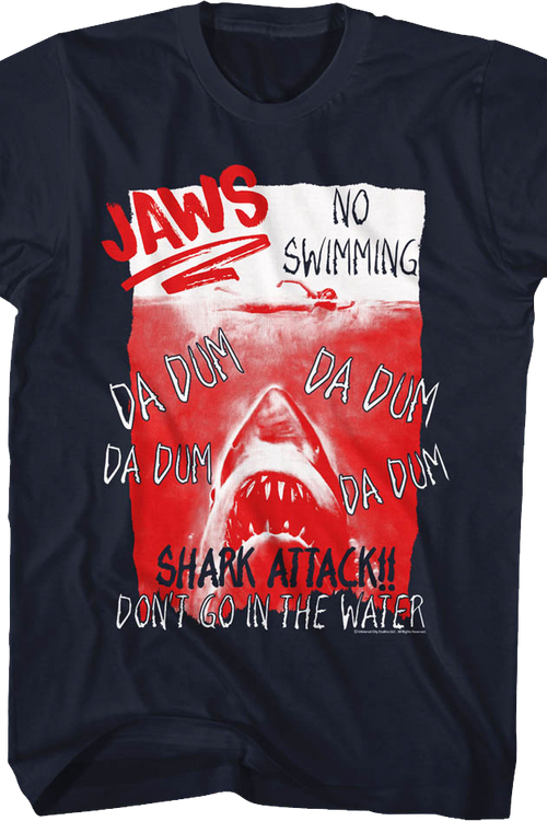 Shark Attack Poster Jaws T-Shirt