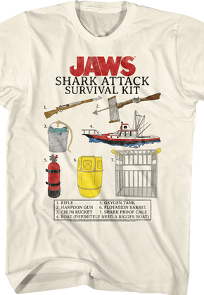 Shark Attack Survival Kit Jaws T-Shirt