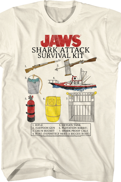Shark Attack Survival Kit Jaws T-Shirt