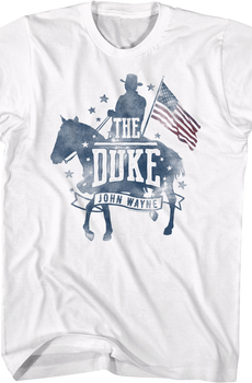 Silhouette & Flag John Wayne T-Shirt