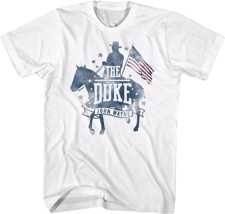 Silhouette & Flag John Wayne T-Shirt