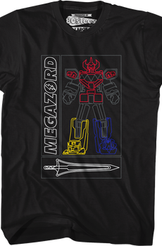 Simple Megazord Mighty Morphin Power Rangers T-Shirt