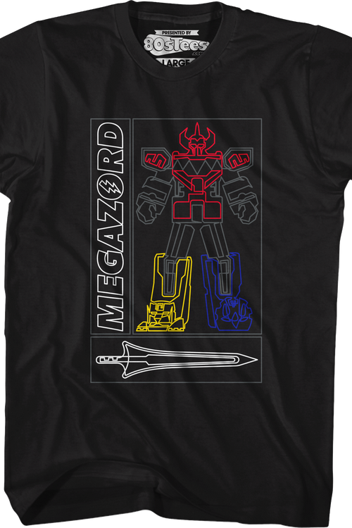 Simple Megazord Mighty Morphin Power Rangers T-Shirt