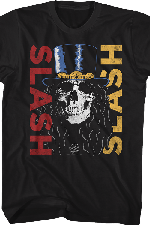 Skull In Top Hat Slash T-Shirt