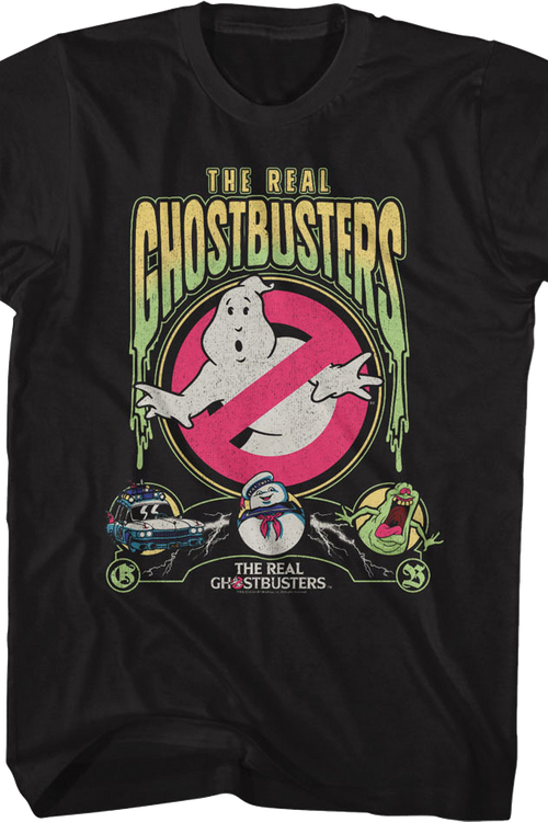 Slimed Collage Real Ghostbusters T-Shirt