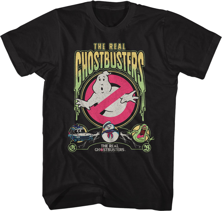 Slimed Collage Real Ghostbusters T-Shirt