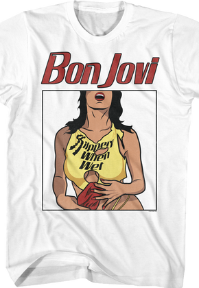 Slippery When Wet Illustration Bon Jovi T-Shirt
