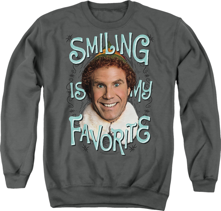 Smiling Is My Favorite Elf Sweatshirt