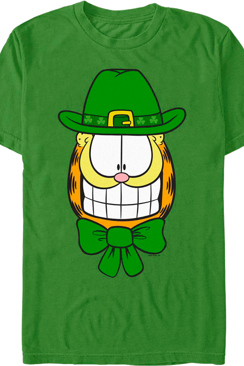 Smiling Leprechaun Garfield T-Shirt