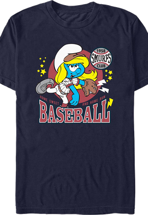 Smurfette Baseball Smurfs T-Shirt