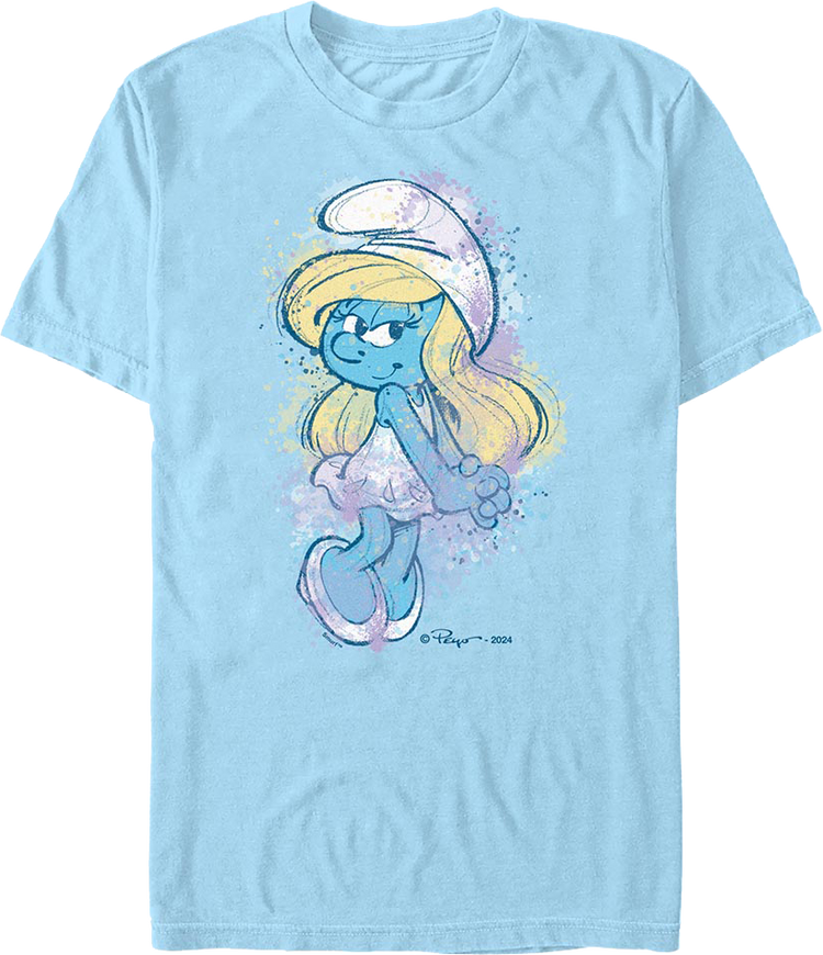 Smurfette Painting Smurfs T-Shirt