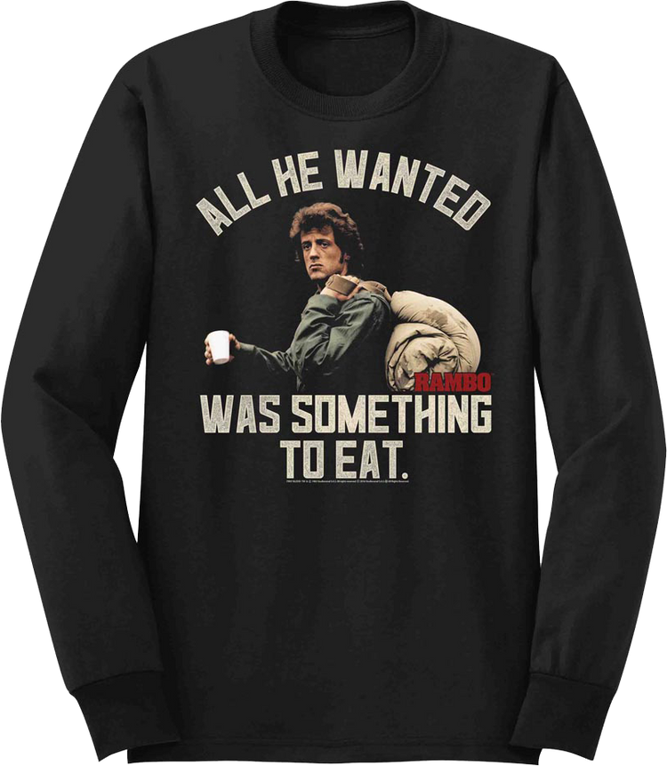 Something To Eat Rambo Long Sleeve Shirt