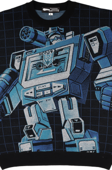 Box Art Soundwave Transformers Knitted Sweater
