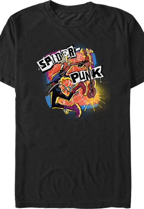 Spider-Punk Guitar Marvel Comics T-Shirt