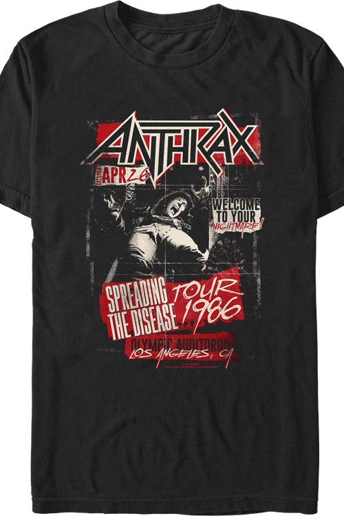 Spreading The Disease Tour 1986 Anthrax T-Shirt