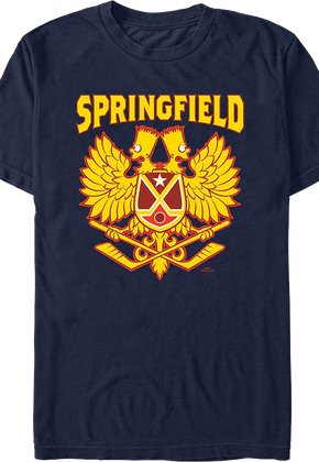 Springfield Hockey Crest Simpsons T-Shirt