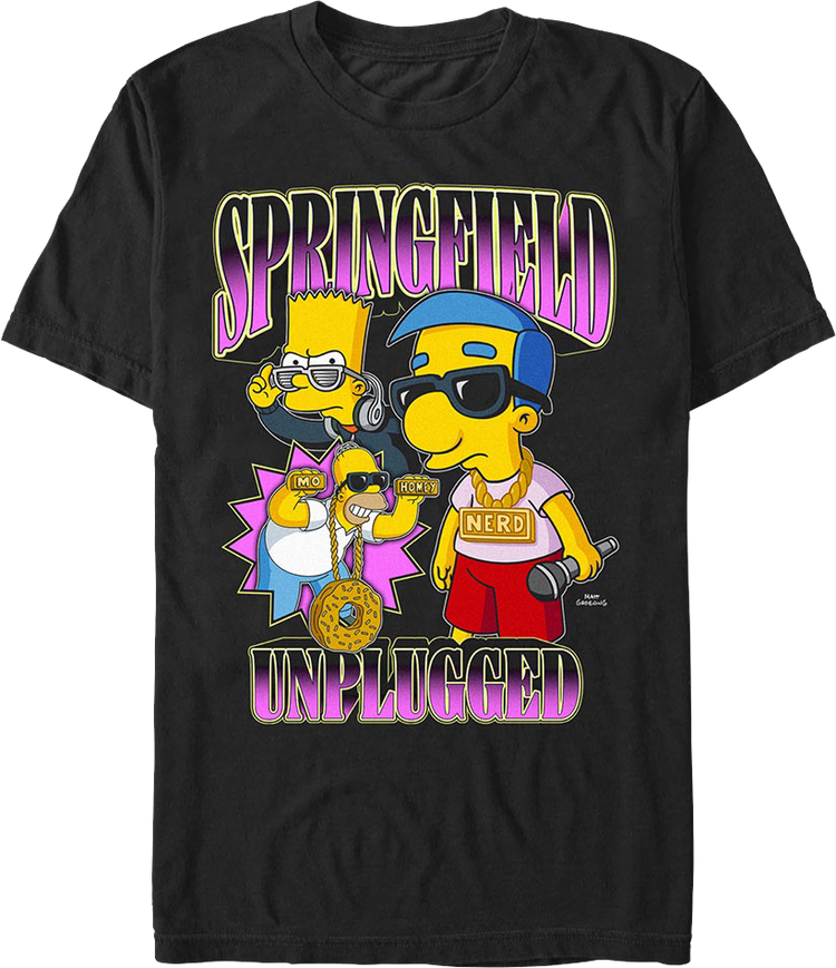Springfield Unplugged Simpsons T-Shirt