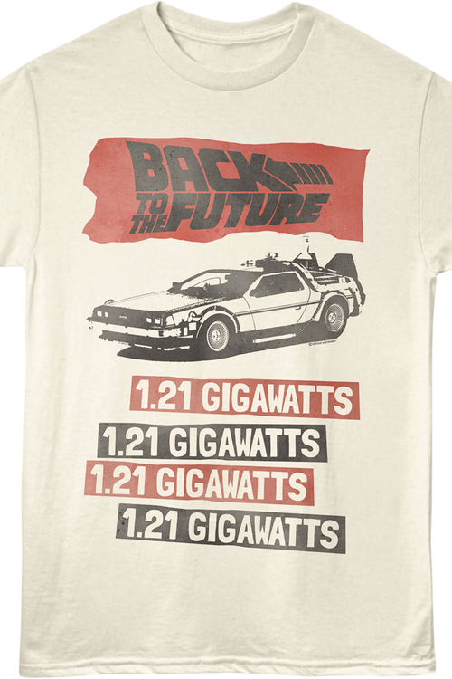 Stacked 1.21 Gigawatts Back To The Future T-Shirt