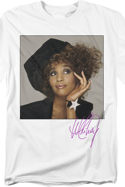 Photo & Autograph Whitney Houston T-Shirt