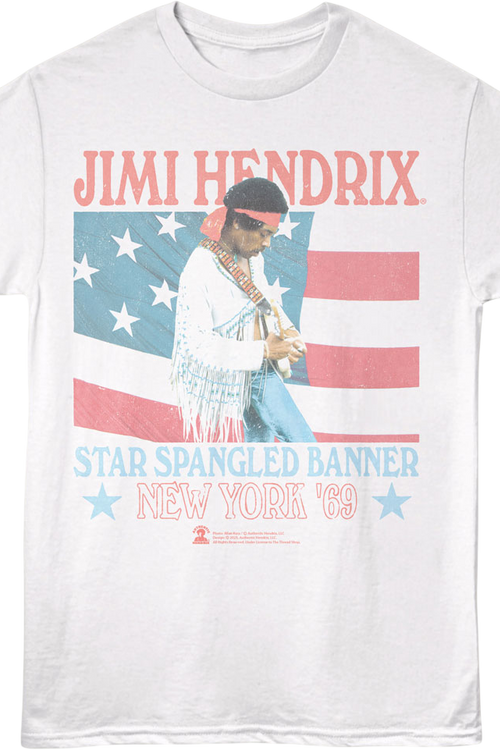 Star Spangled Banner New York '69 Jimi Hendrix T-Shirt