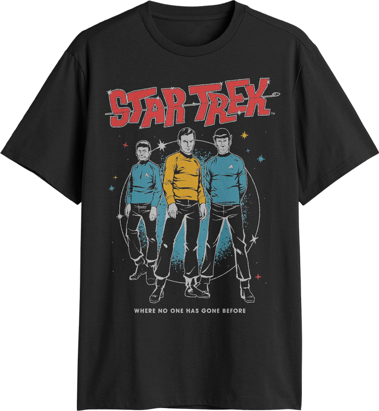Where No One Has Gone Before Group Photo Star Trek T-Shirt