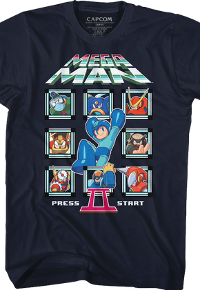 Start Screen Mega Man II T-Shirt