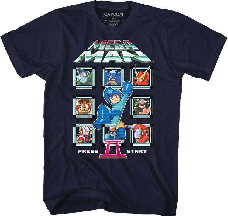 Start Screen Mega Man II T-Shirt