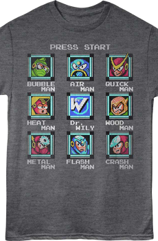 Start Screen Mega Man T-Shirt
