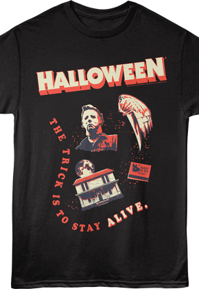 Vintage Stay Alive Collage Halloween T-Shirt