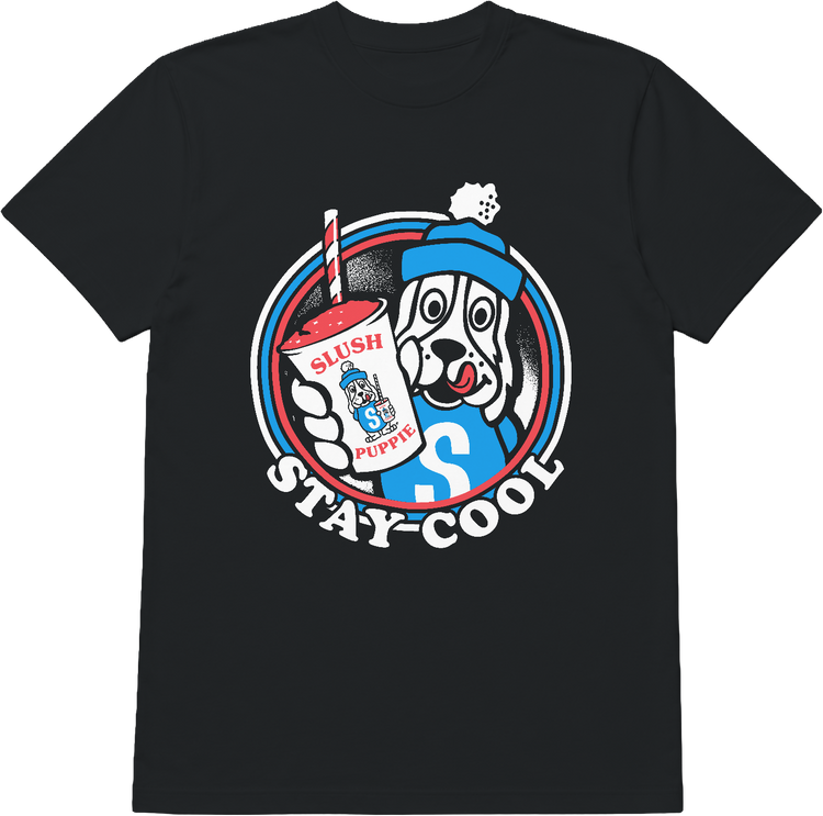 Stay Cool Chilly Dog Circle Slush Puppie T-Shirt