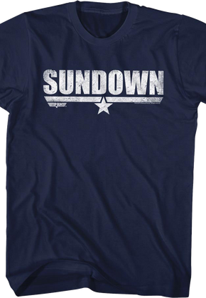 Distressed Sundown Top Gun T-Shirt