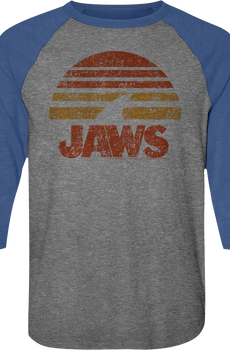 Sunset Fin Jaws Raglan Baseball Shirt