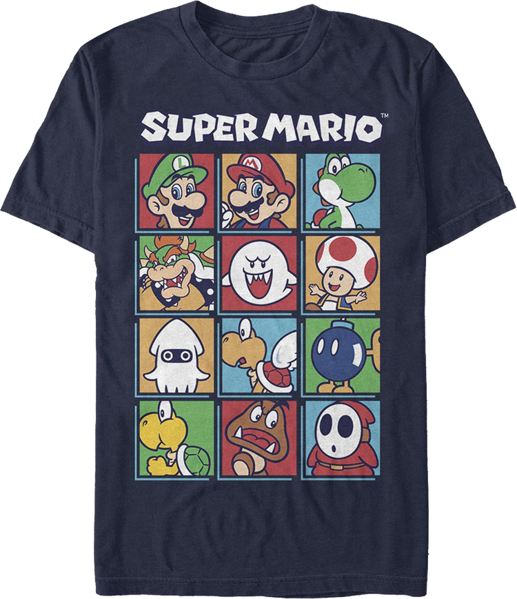 Super Mario Bros. Character Blocks Nintendo T-Shirt