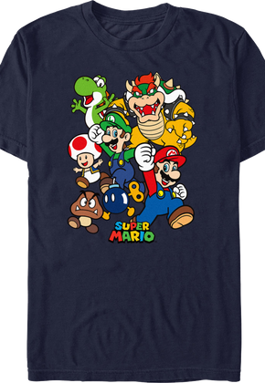 Super Mario Bros. Character Collage Nintendo T-Shirt