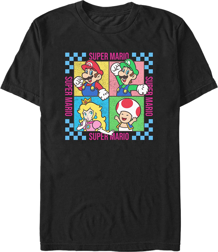 Super Mario Bros. Four Square Nintendo T-Shirt