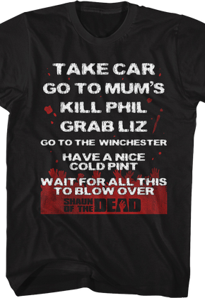 Survival Plan Shaun Of The Dead T-Shirt