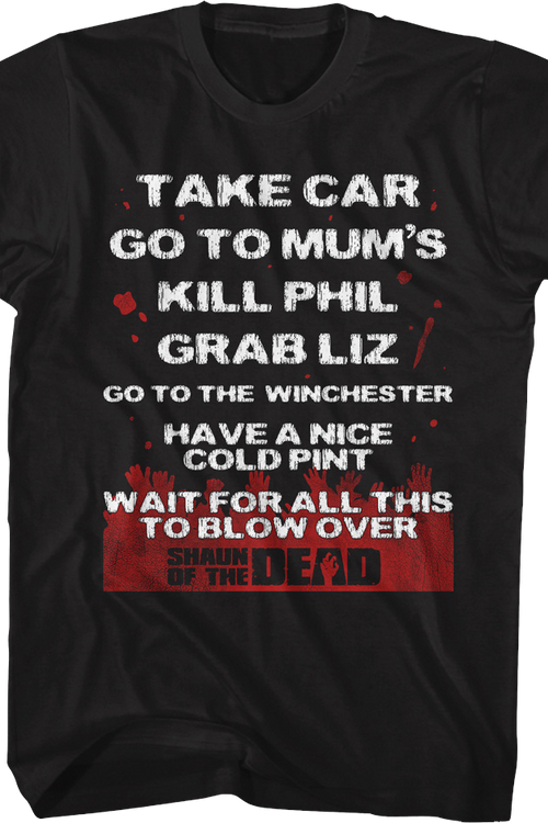 Survival Plan Shaun Of The Dead T-Shirt
