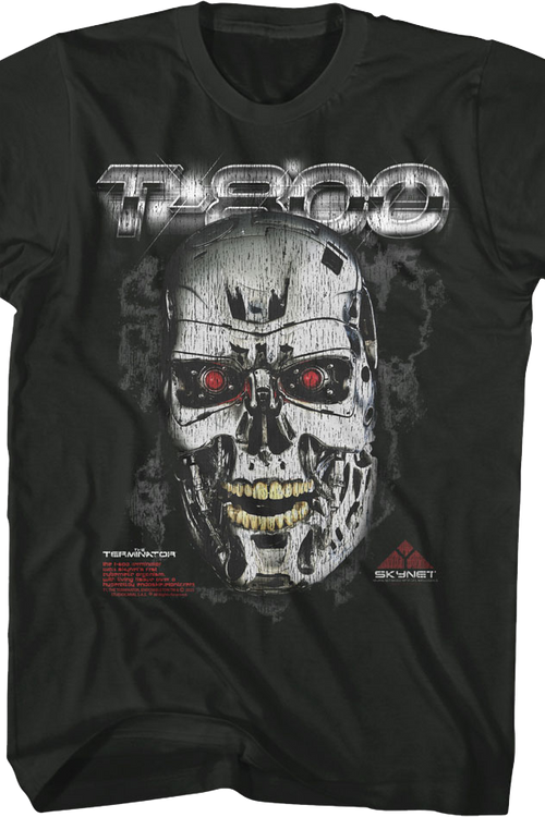 T-800 Endoskeleton Skull Terminator T-Shirt