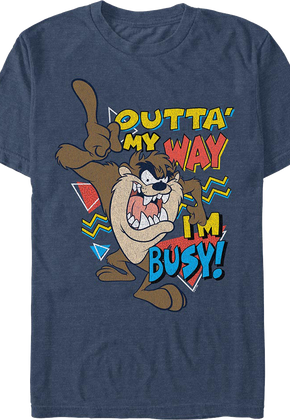 Tasmanian Devil Outta My Way I'm Busy Looney Tunes T-Shirt
