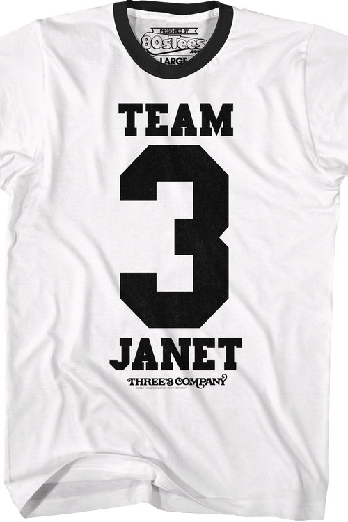 Team Janet Three's Company Ringer Shirt