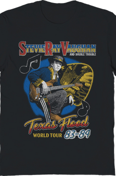 Texas Flood World Tour 83-84 Stevie Ray Vaughan T-Shirt