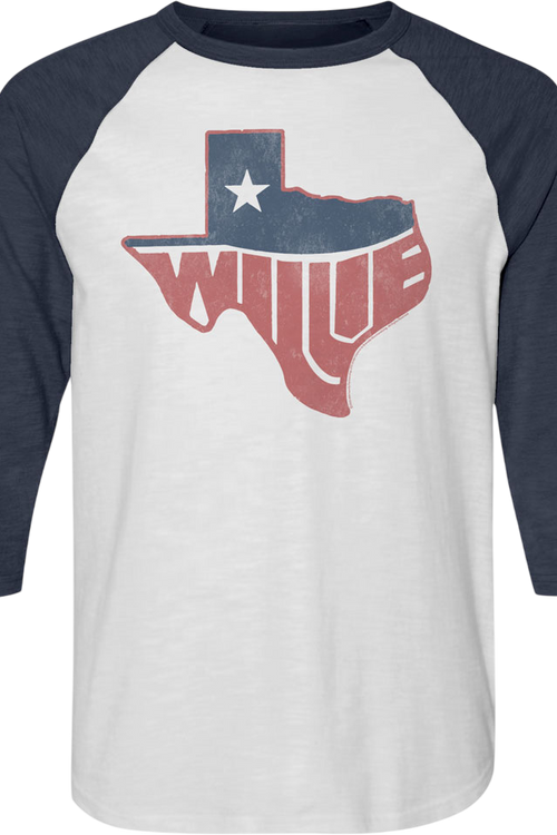 Texas Willie Nelson Raglan Baseball Shirt