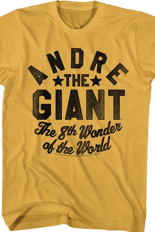 The 8th Wonder Of The World Andre The Giant T-Shirt