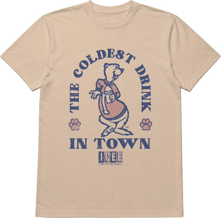 The Coldest Drink In Town Bear Pose ICEE T-Shirt