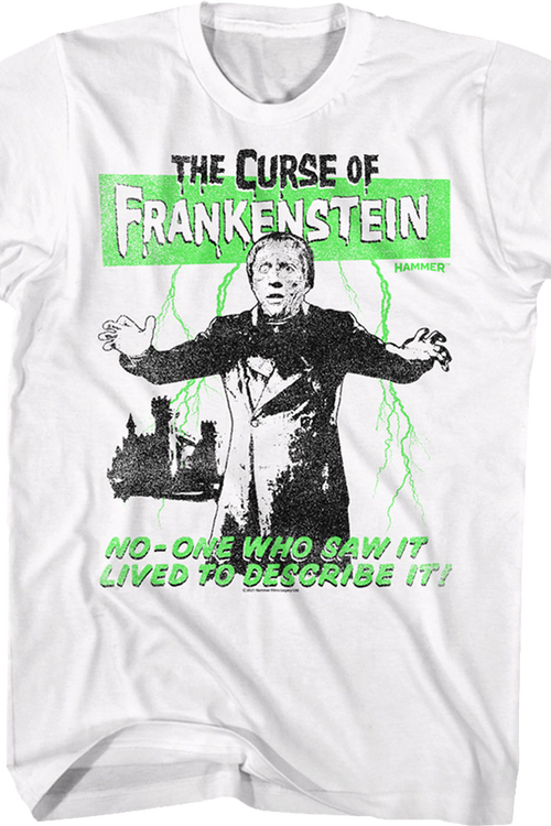 The Curse Of Frankenstein Hammer Films T-Shirt