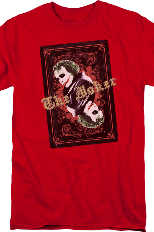 The Dark Knight The Joker Playing Card DC Comics T-Shirt