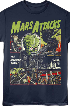 The Invasion Begins Mars Attacks T-Shirt