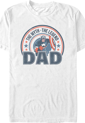 The Myth The Legend Dad Captain America Marvel Comics T-Shirt