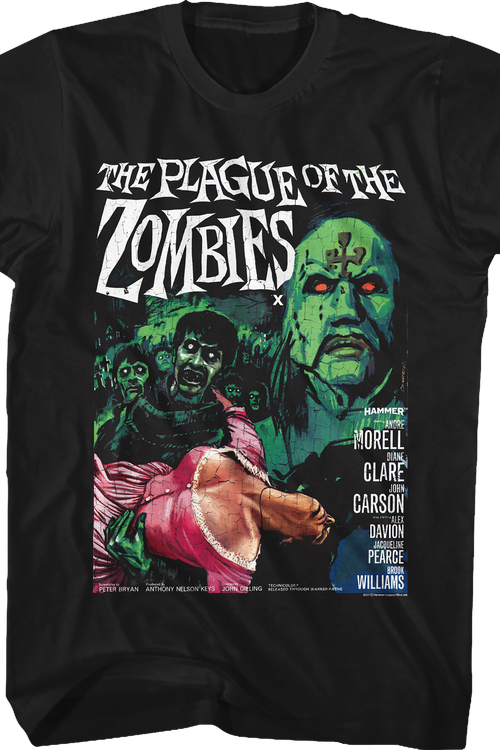 The Plague Of The Zombies Hammer Films T-Shirt