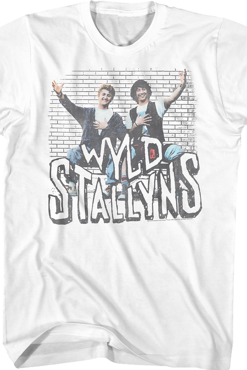 Wyld Stallyns Brick Wall Bill and Ted's Excellent Adventure T-Shirt